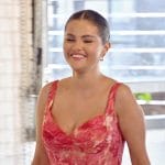 Selena Gomez's red floral bustier dress on Selena + Restaurant