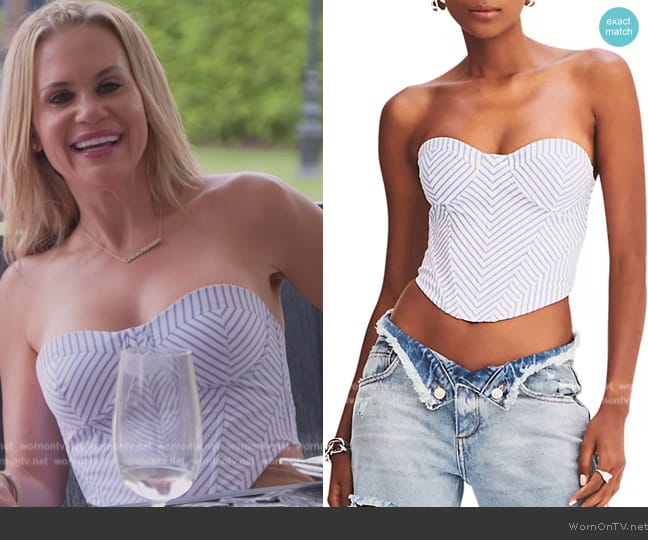 Ser.o.ya Melanie Corset Top worn by Jackie Goldschneider on The Real Housewives of New Jersey