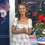 Shannon Doherty’s white floral lace mini dress on Today