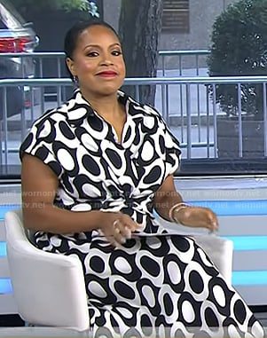 Sheinelle's geometric print dress on Today