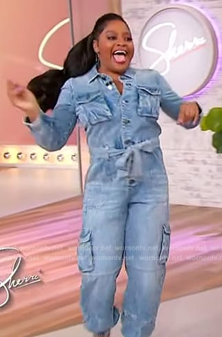 Sherri’s denim jumpsuit on Sherri