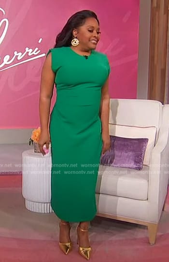 Sherri’s green sleeveless dress on Sherri