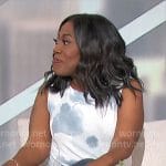 Sheryl’s watercolor print top on The Talk