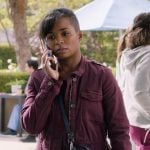 Simone’s black shoulder bag on Greys Anatomy