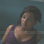 Simone's purple lace bralette on Greys Anatomy