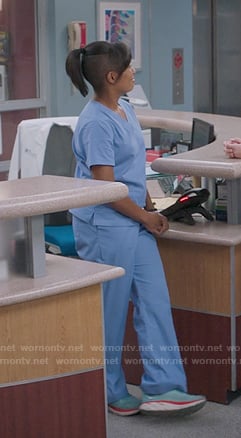 Simone's blue sneakers on Greys Anatomy