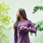 Sofia's purple long sleeve mini dress on Loot