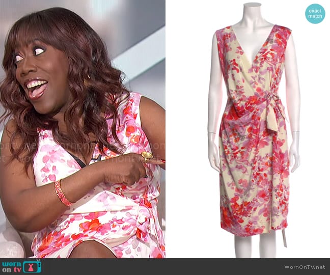 St John Collection Silk Midi Length Dress worn by Sheryl Underwood on The Talk