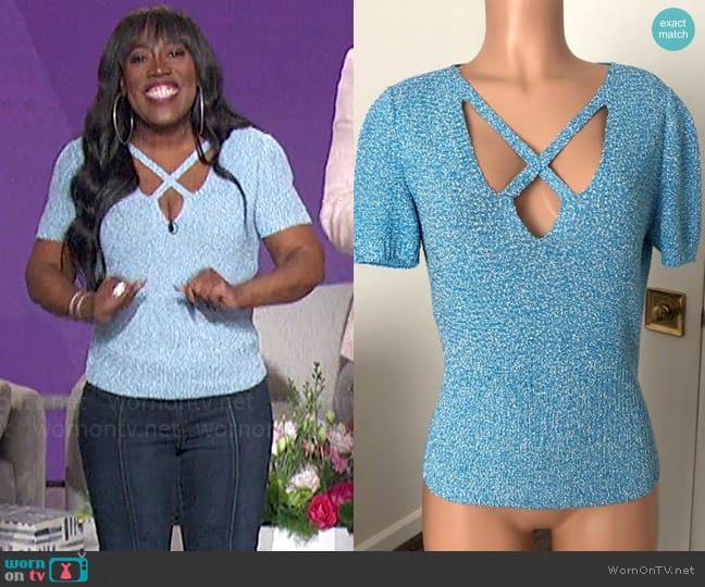 St John Sport Knit Top worn by Sheryl Underwood on The Talk