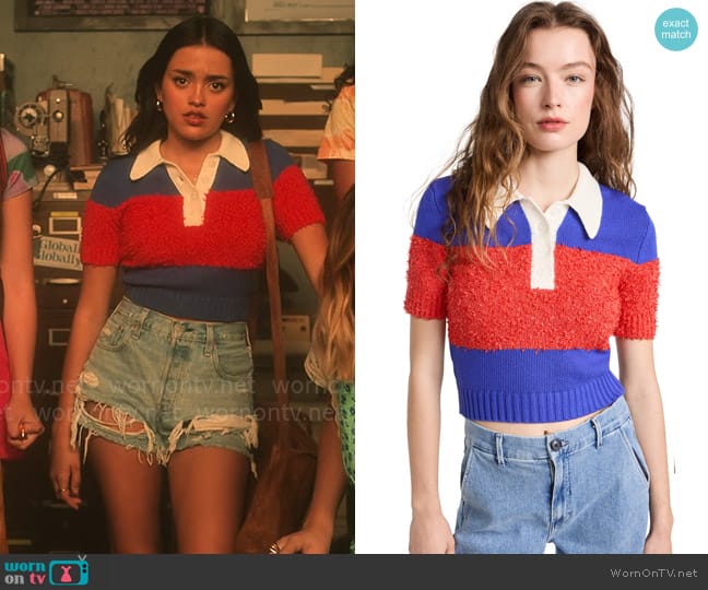 Staud Spencer Top worn by Noa Olivar (Maia Reficco) on Pretty Little Liars Original Sin