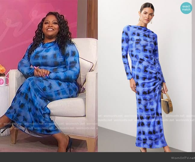 Suboo Shibori Ruched Dress worn by Sherri Shepherd on Sherri