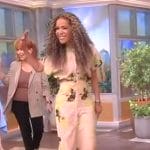 Sunny's abstract floral print dress on The View