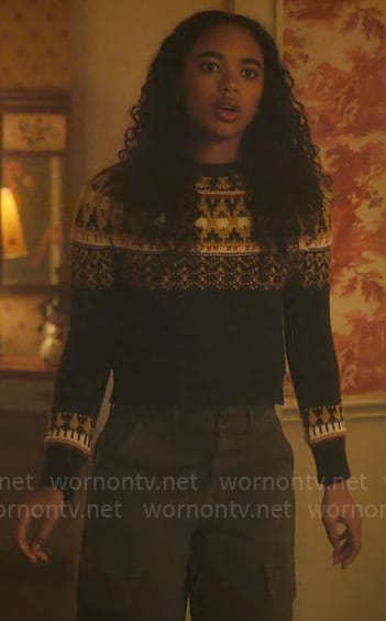 Tabby's fair isle sweater on Pretty Little Liars Original Sin