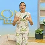 Tamron’s floral jacquard top and pants on Tamron Hall Show