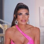 Teresa's pink sequin confessional dress on The Real Housewives of New Jersey