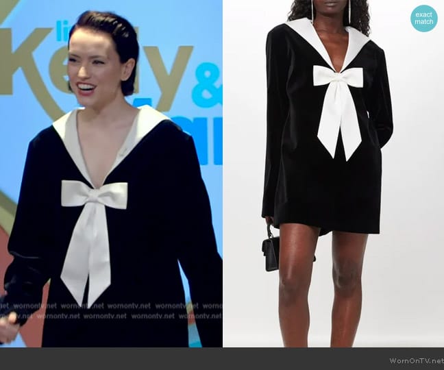 Rebecca Vallance Odetta Midi Dress worn by Daisy Ridley on Live with Kelly and Mark