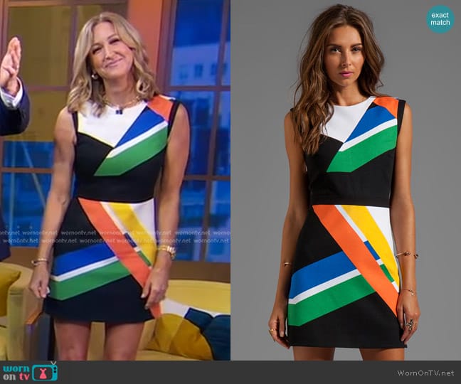 Tibi Transit Print Dress worn by Lara Spencer on Good Morning America