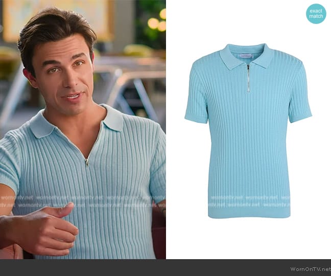 Topman Ribbed Polo worn by Gio Helou  on Selling the OC