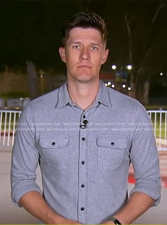 Trevor Ault's grey button down shirt on Good Morning America