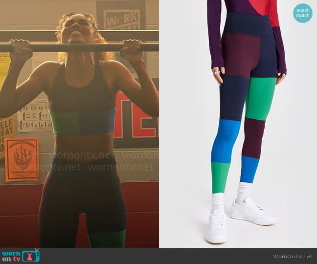 Tory Sport Colorblock Leggings worn by Faran Bryant (Zaria) on Pretty Little Liars Original Sin