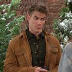 Tripp's camel suede jacket on Days of our Lives