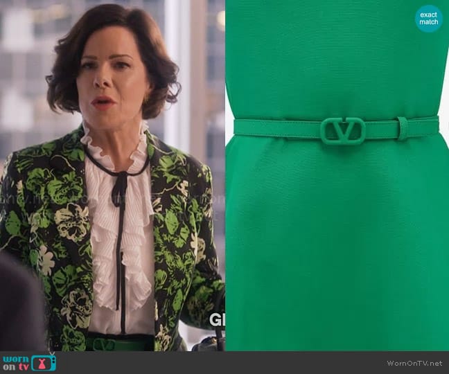 Valentino Garavani Logo Belt worn by Margaret Wright (Marcia Gay Harden) on So Help Me Todd