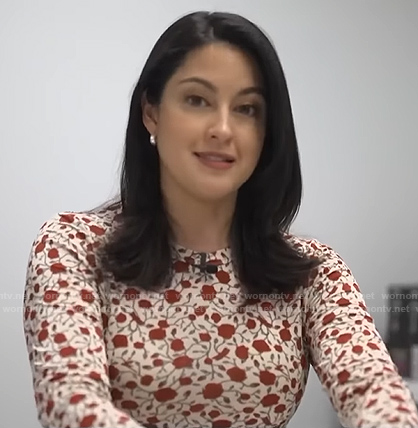 Valerie Castro's white floral print top on NBC News Daily