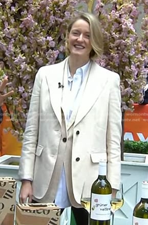 Vanessa Price's ivory vest and blazer on Today