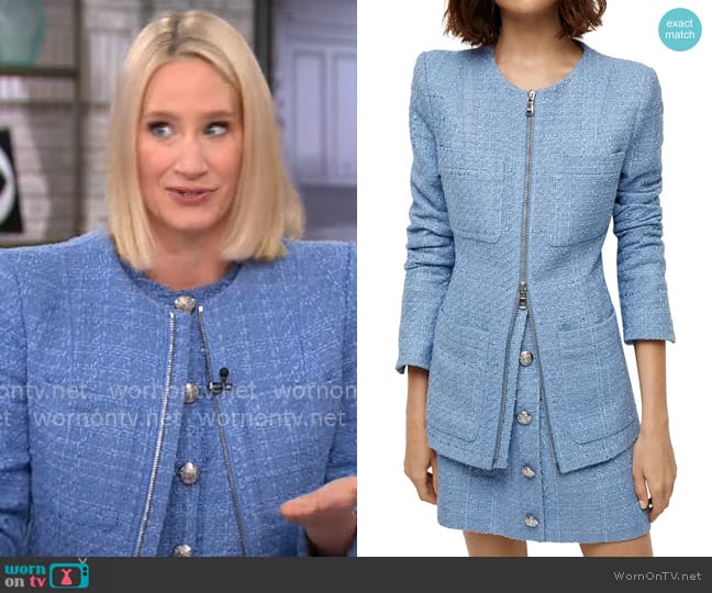 Veronica Beard Agni Dickey Jacket worn by Caroline Polisi on CBS Mornings