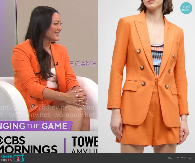 Veronica Beard Bexley Blazer worn by Amy Liu on CBS Mornings