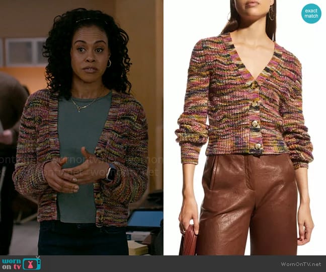 Veronica Beard Dolra Cardigan worn by Ariel (Vinessa Antoine) on So Help Me Todd