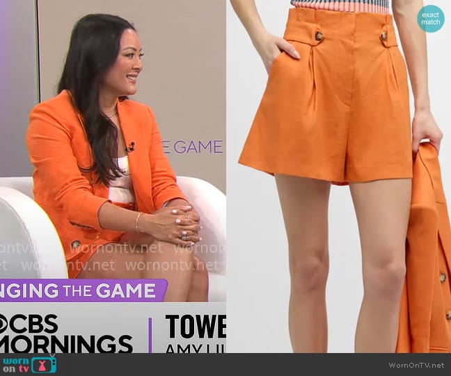 Veronica Beard Franzy Shorts worn by Amy Liu on CBS Mornings