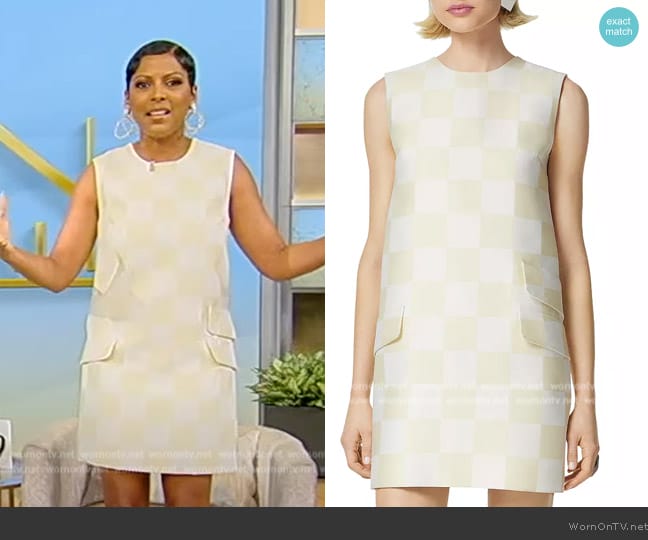 Versace Big Damier Checked Mini Dress worn by Tamron Hall on Tamron Hall Show