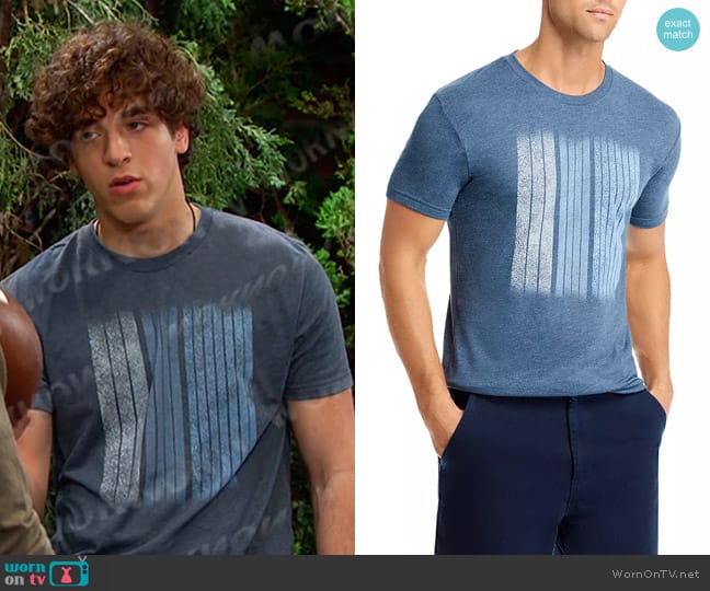 Vestige Short Sleeve Concrete Lines Tee worn by Aaron Greene (Louis Tomeo) on Days of our Lives