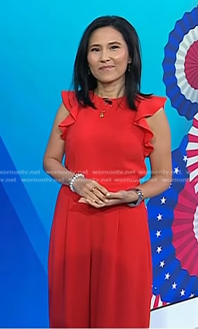 Vicky’s ref ruffle jumpsuit on Today