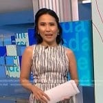 Vicky’s sleeveless print tweed dress on NBC News Daily