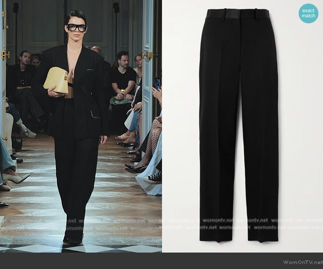 Victoria Beckham Elastic Waistband Straight-Leg Trousers worn by Kendall Jenner (Kendall Jenner) on The Kardashians