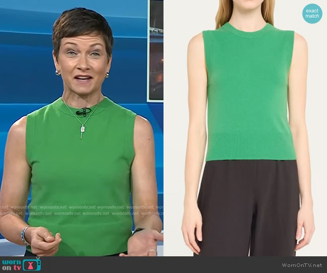 WornOnTV: Stephanie’s green sleeveless knit top on Today | Stephanie ...