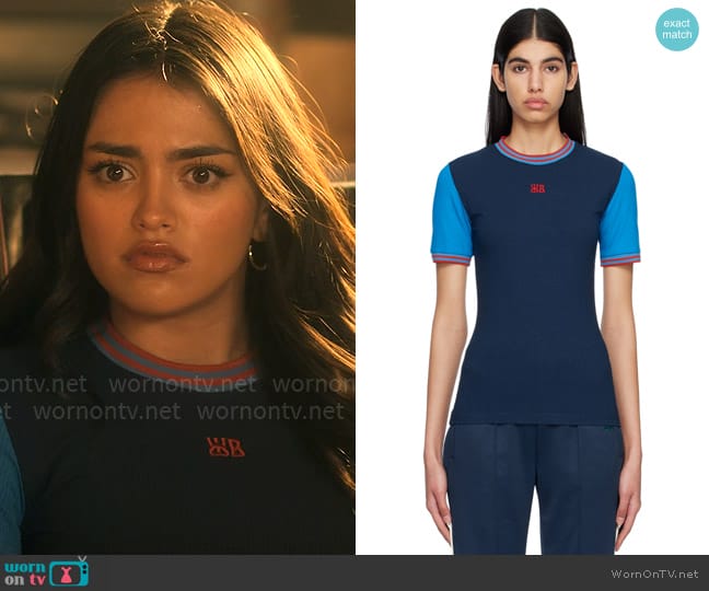 Wales Bonner Shade T-shirt worn by Noa Olivar (Maia Reficco) on Pretty Little Liars Original Sin