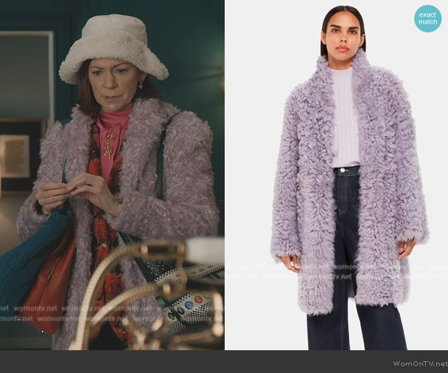 Whistles Naja Shearling Coat worn by Elsbeth Tascioni (Carrie Preston) on Elsbeth