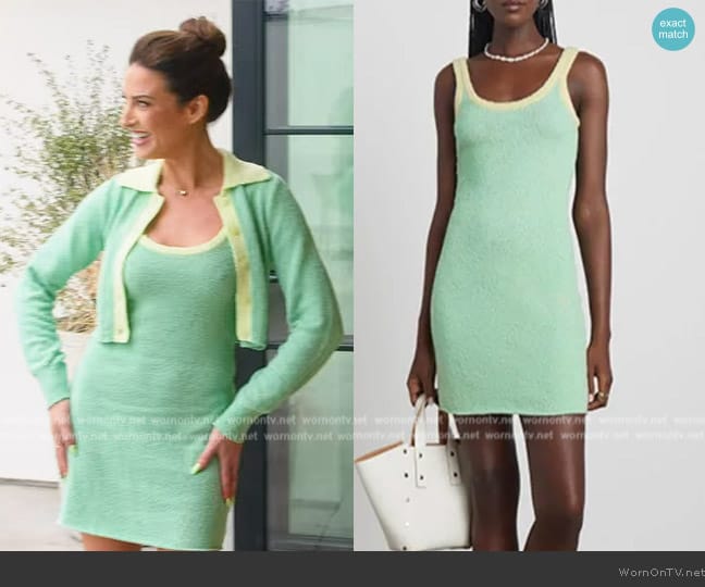 Who What Wear Textured cotton stretch dress green worn by Polly Brindle (Polly Brindle) on Selling the OC