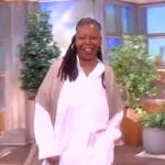 Whoopi's blue floral print pants on The View