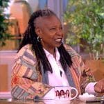 Whoopi's patchwork floral jacket on The View