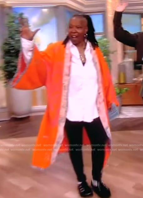 Whoopi's orange kimono on The View