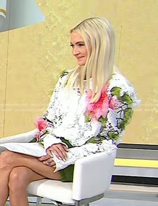 Zanna Roberts Rassi's white floral embroidered blouse on Today