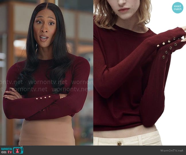 Zara Basic Knit Sweater worn by Sofia Salinas (Michaela Jaé Rodriguez) on Loot