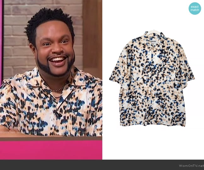 Zara x Rhuigi Shirt in Rhude Abstract Hawaiian worn by Jawn Murray on Sherri