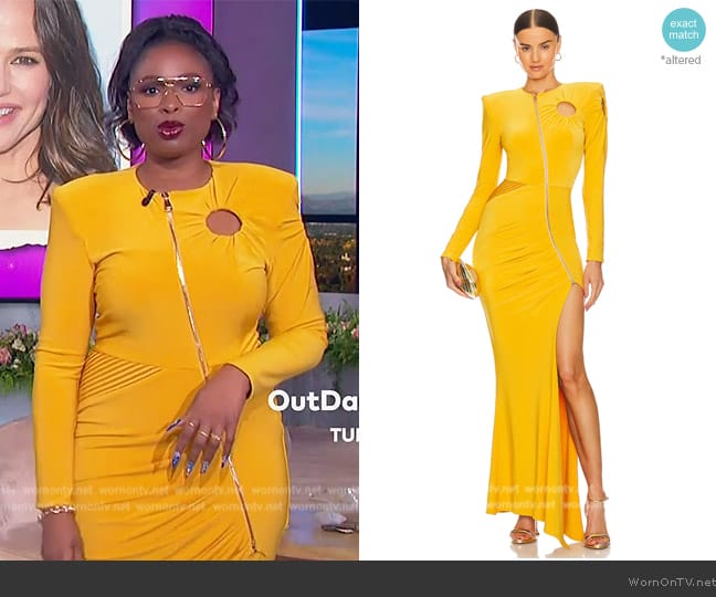 WornOnTV: Jennifer’s yellow zip front dress on The Jennifer Hudson Show ...