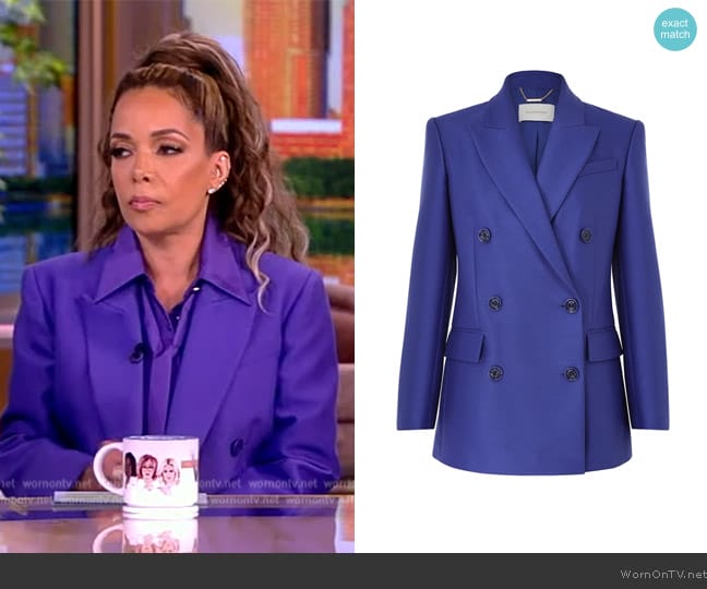 Zimmermann Natura Long Line Jacket worn by Sunny Hostin on The View