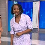 Zinhle’s lilac wrap shirtdress on NBC News Daily